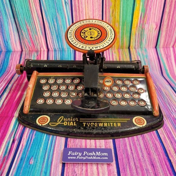Antique Toy Louis Marx Junior Dial Typewriter - Picture 1 of 11